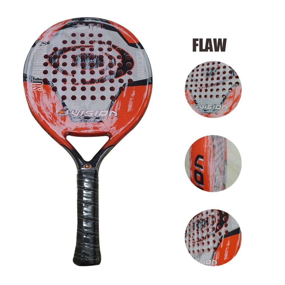image-Tailings Polychrome Padel Tennis Rackets Beach Paddle Racquets Carbon Fiber Soft EVA Face 35-38mm Thickness No Package Bag