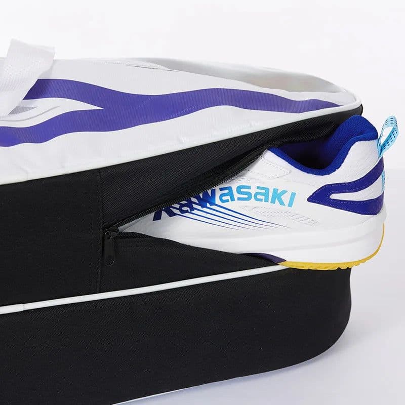 image-KAWASAKI Padel Tennis Bag K1G00-A8608 Large Capacity 5-6 pieces Tennis Badminton Bag Racquet Bag With Separated Shoes Bag