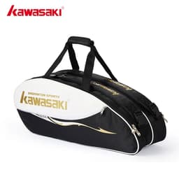 image-KAWASAKI Padel Tennis Bag K1G00-A8608 Large Capacity 5-6 pieces Tennis Badminton Bag Racquet Bag With Separated Shoes Bag