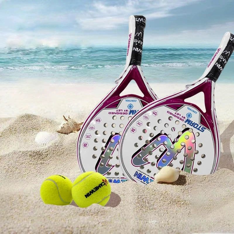 image-CAMEWIN 4018 Padel Tennis Racket 50% Carbon Fiber 50% Glass Fiber Middle Layer EVA Foam Lightweight Durable Outdoor Product