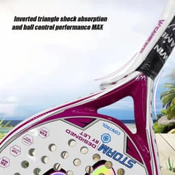 image-CAMEWIN 4018 Padel Tennis Racket 50% Carbon Fiber 50% Glass Fiber Middle Layer EVA Foam Lightweight Durable Outdoor Product