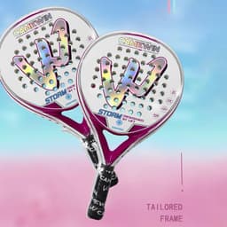 image-CAMEWIN 4018 Padel Tennis Racket 50% Carbon Fiber 50% Glass Fiber Middle Layer EVA Foam Lightweight Durable Outdoor Product