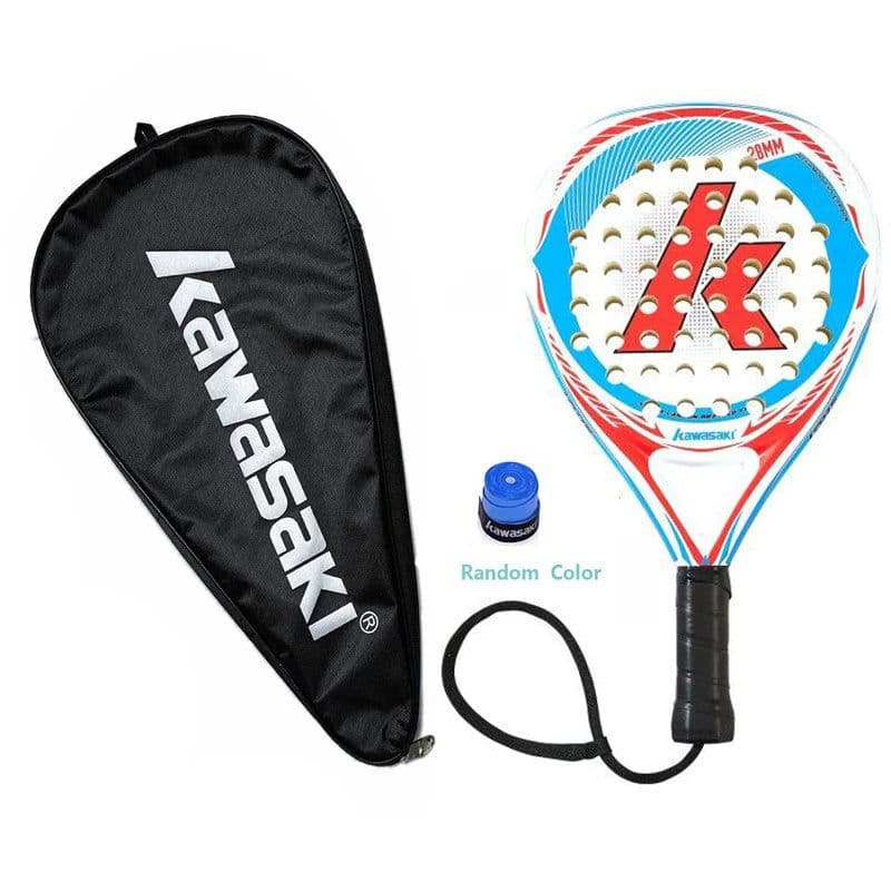image-Kawasaki Kids Padel Tennis Carbon Fiber Soft EVA Face Tennis Paddle Racquet Racket with Padel Bag Cover With Free Gift X800