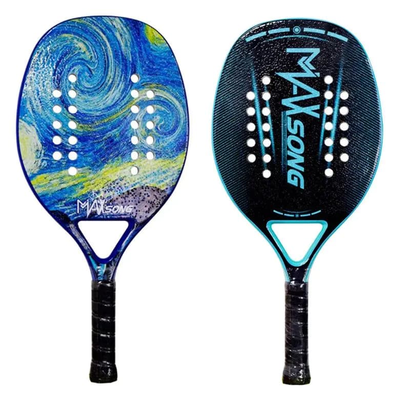 image-2022 Adult Professional Beach Tennis Racket Carbon Soft EVA Fiber Plate Tennis Racket Women Men With Bag Cover Padel Rackets