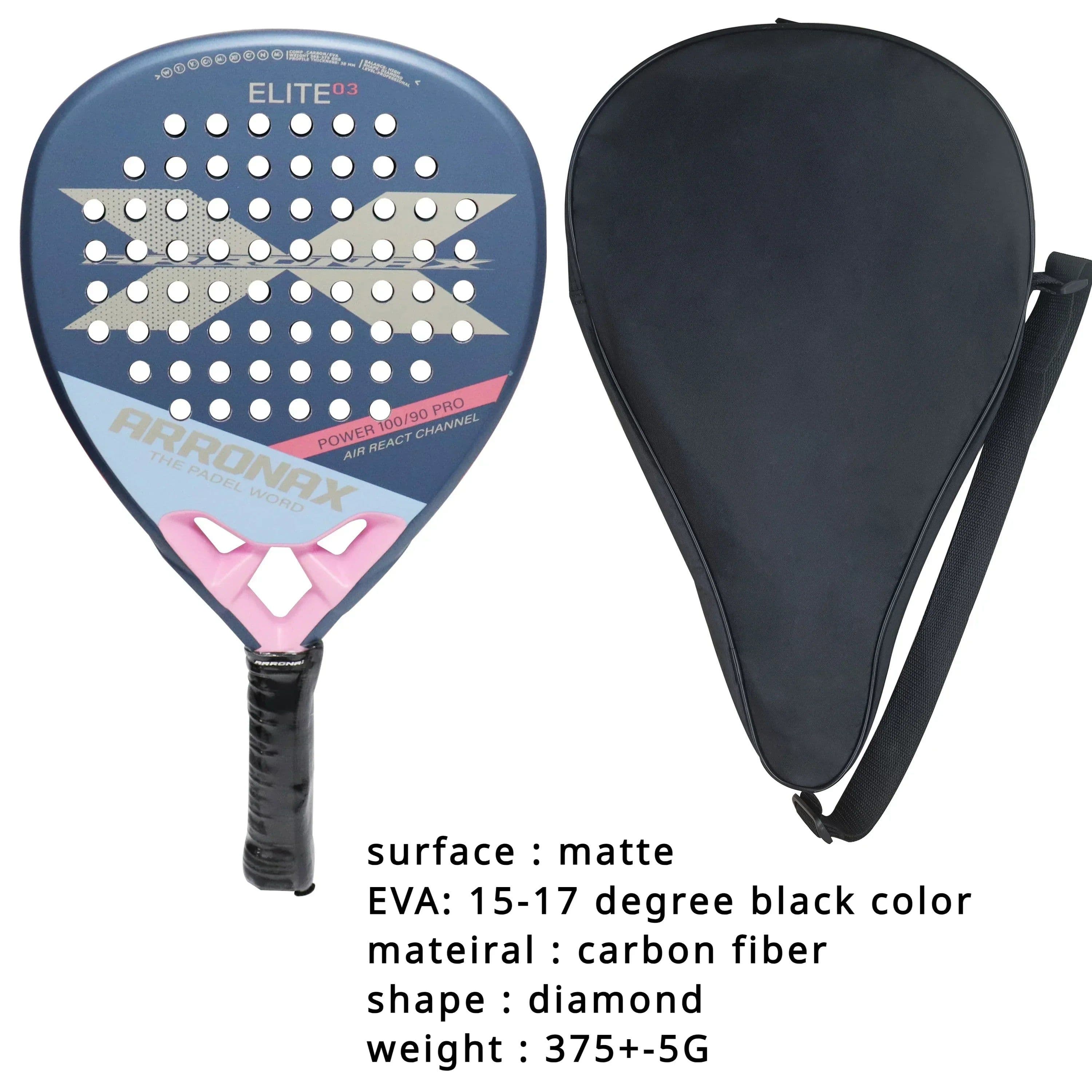 image-New Tennis Padel Racket 18k Carbon Fiberhigh Quality Carbon Fiber Outdoor Sports Racket Original Racket with Bag