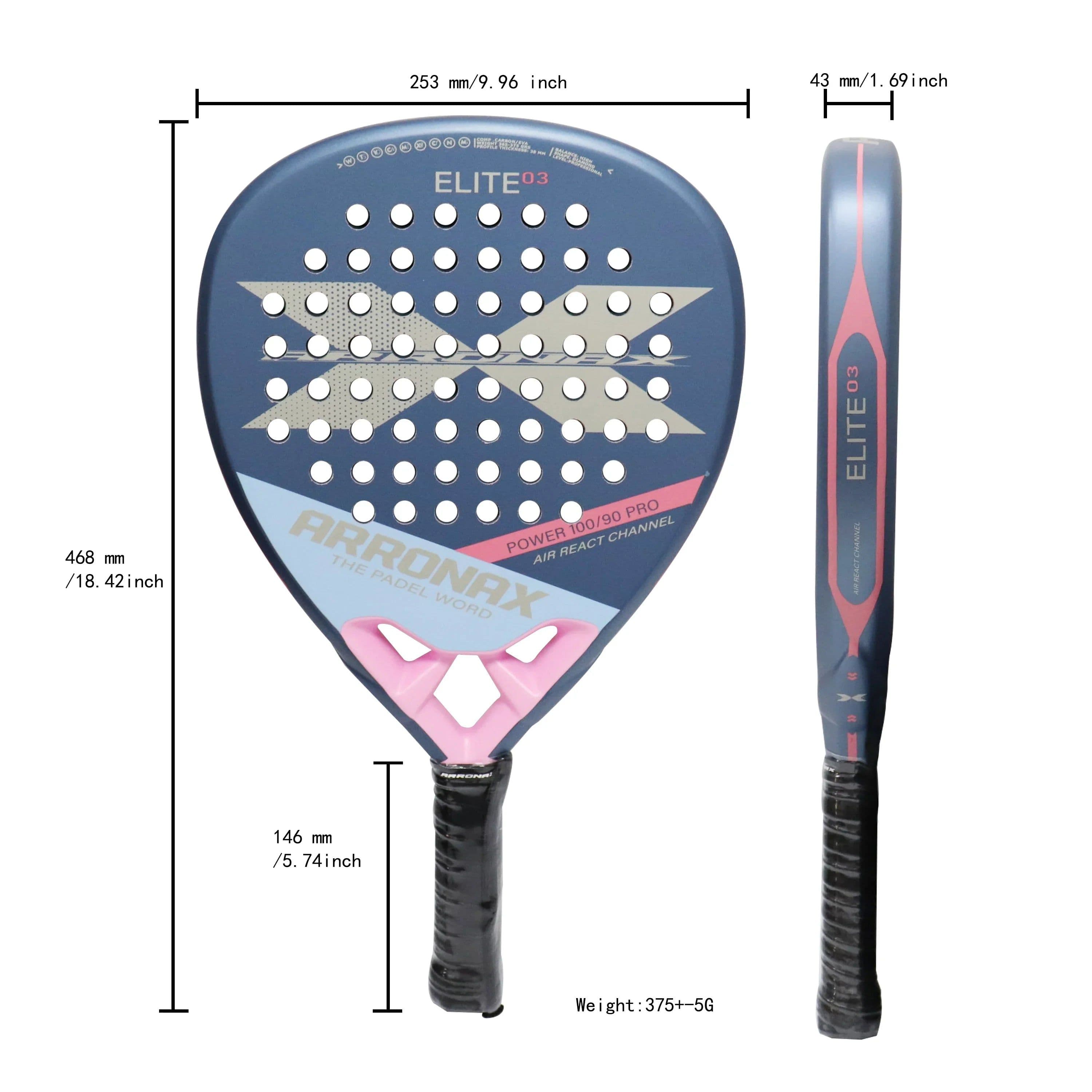 image-Padel Racket 18K Carbon Fiber Surface with EVA Memory Flex Foam Core Padel Tennis Racquets Lightweight For Men Women