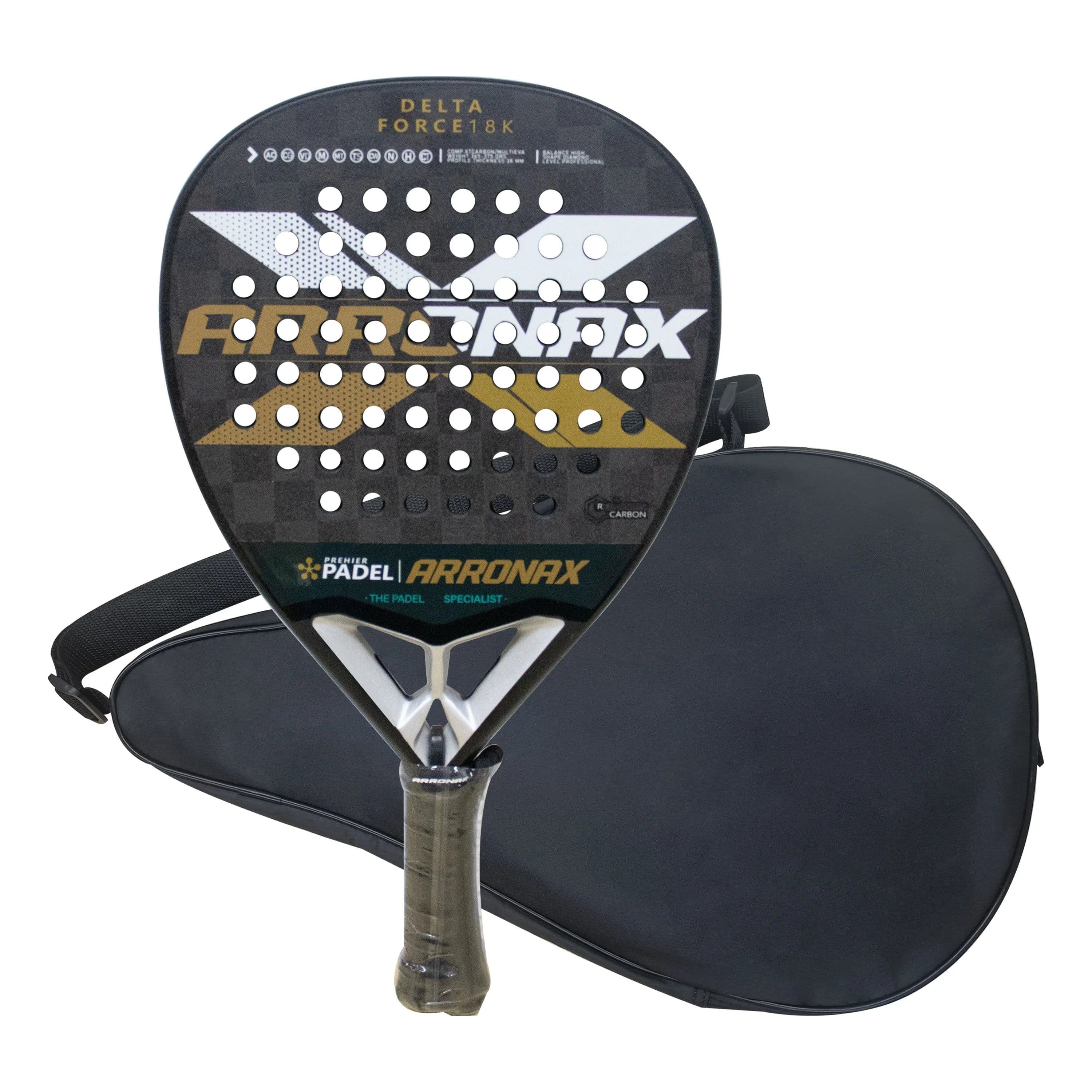 image-Padel Racket 18K Carbon Fiber Surface with EVA Memory Flex Foam Core Padel Tennis Racquets Lightweight For Men Women
