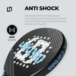 image-JIKEGO Padel Racket 3K Carbon Fiber 2024 Professional Tennis Paddle EVA Momory Core Lightweight Men Women Teardrop Matte Surface