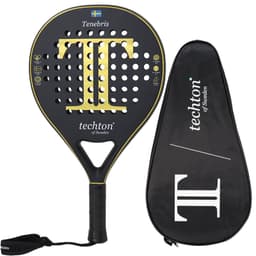 image-2023 Padel Racket Tennis Padel Paddle 3K/12K Caebon Fiber EVA Soft Round Shape 3D Hexgon with Cover Bag Padel Racquets