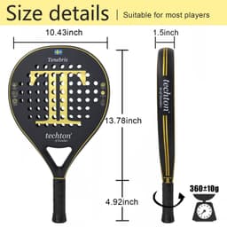 image-2023 Padel Racket Tennis Padel Paddle 3K/12K Caebon Fiber EVA Soft Round Shape 3D Hexgon with Cover Bag Padel Racquets