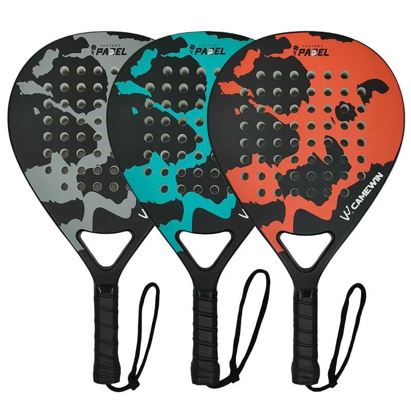 image-38MM thickened Padel racket Paddle racket 100% carbon fiber EVA elastic memory foam core Tennis racket Carbon fiber padel racket