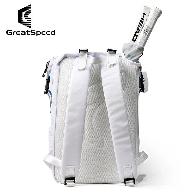 image-GreatSpeed White Tennis Backpack Super Light Tennis Racquet Bag 2024 Portable Women Men Sports Padel Badminton Squash Tennis Bag
