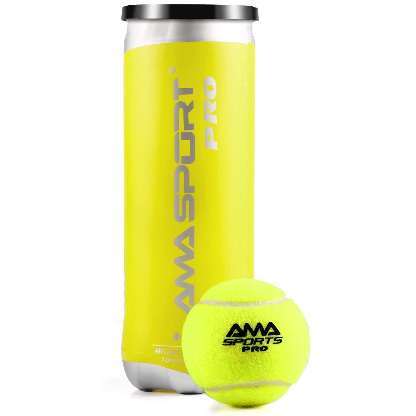 image-AMASPORT Tennis Balls PRO Padel Balls 45% Wool Tennis Balls Competition Training Ball 3/6 Pack