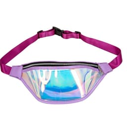 image-Sports pockets running mobile phone waterproof bag PU transparent reflective chest bag Messenger bag laser pockets ladies cross-border