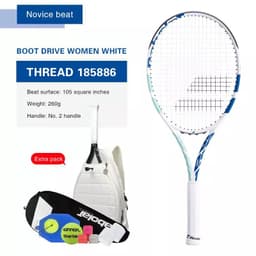 image-Babolat Lightweight Tennis Racquet Carbon Adult Training Women Men Non-Slip Equipment Racket Professional Padel withBackpack Bag