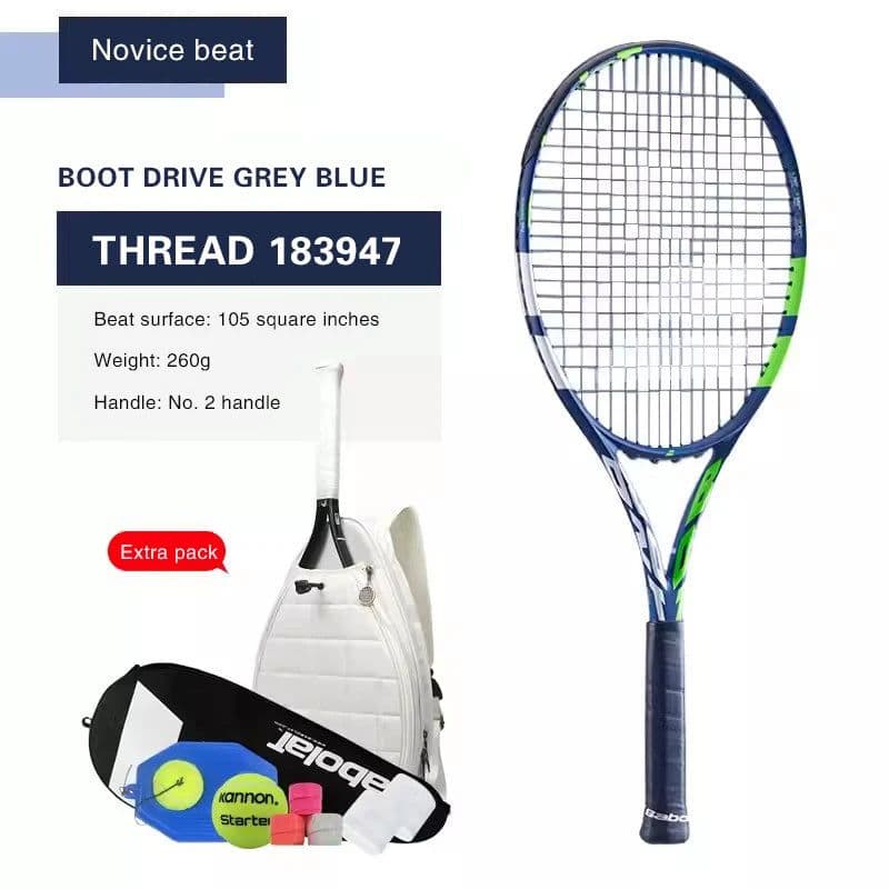 image-Babolat Lightweight Tennis Racquet Carbon Adult Training Women Men Non-Slip Equipment Racket Professional Padel withBackpack Bag