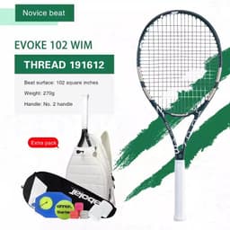 image-Babolat Lightweight Tennis Racquet Carbon Adult Training Women Men Non-Slip Equipment Racket Professional Padel withBackpack Bag