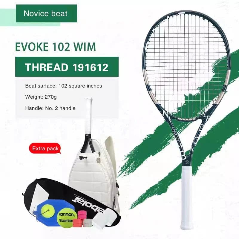 image-Babolat Lightweight Tennis Racquet Carbon Adult Training Women Men Non-Slip Equipment Racket Professional Padel withBackpack Bag