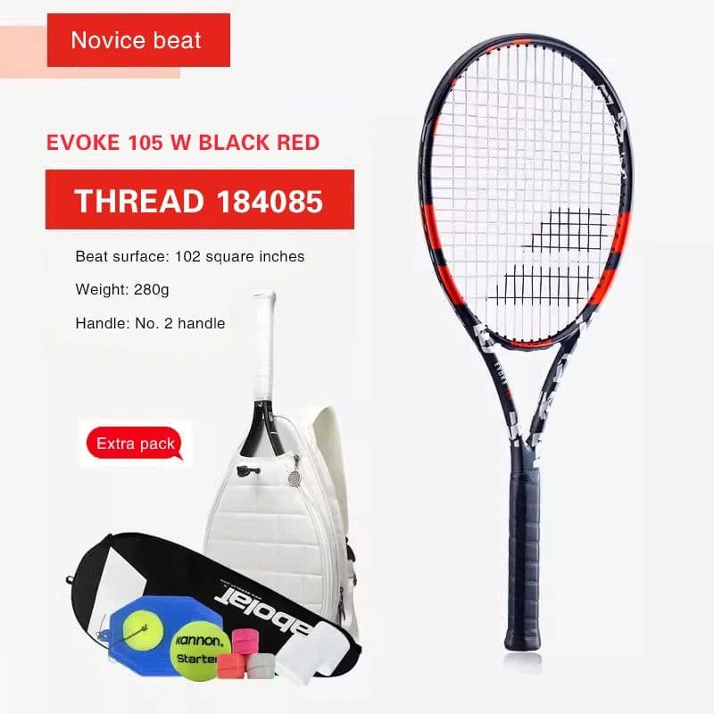 image-Babolat Lightweight Tennis Racquet Carbon Adult Training Women Men Non-Slip Equipment Racket Professional Padel withBackpack Bag