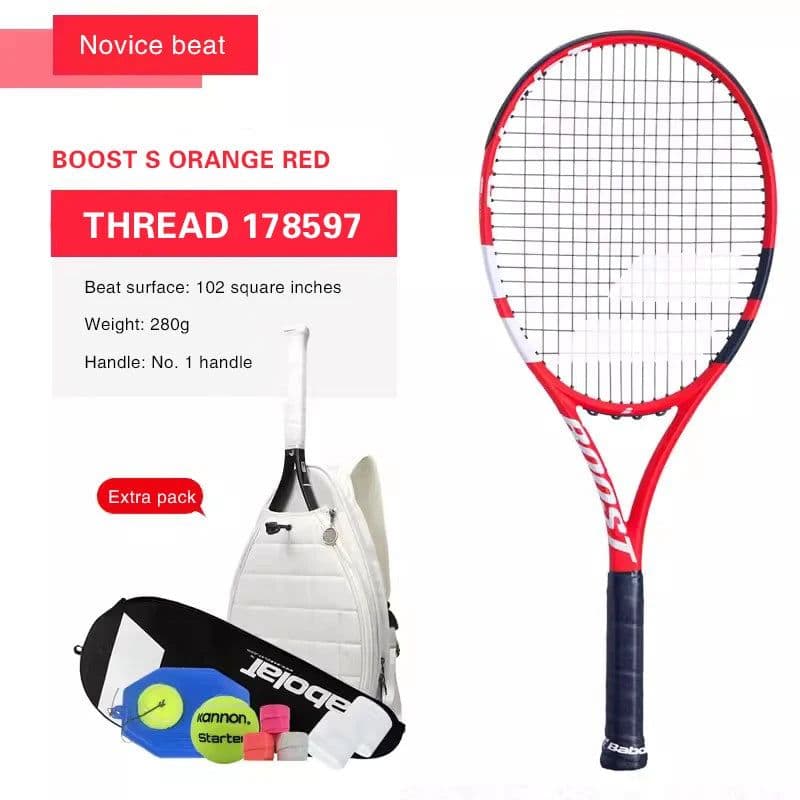 image-Babolat Lightweight Tennis Racquet Carbon Adult Training Women Men Non-Slip Equipment Racket Professional Padel withBackpack Bag