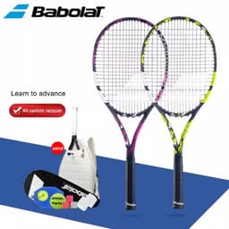 image-Babolat Lightweight Tennis Racquet Carbon Adult Training Women Men Non-Slip Equipment Racket Professional Padel withBackpack Bag