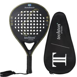 image-Padel Racket with Cover 3K/12K/Full Carbon 3D Surface EVA 15 Padel Paddle for Beginner