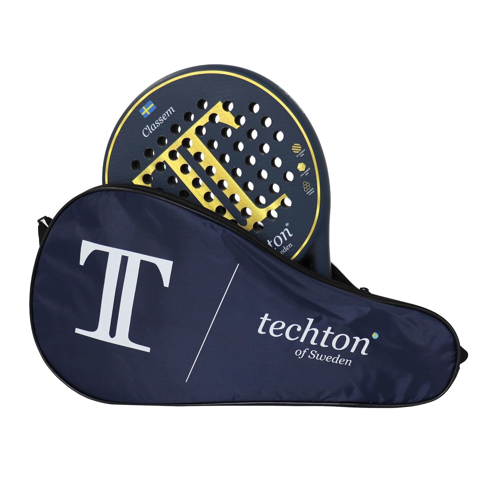 image-Padel Racket with Cover 3K/12K/Full Carbon 3D Surface EVA 15 Padel Paddle for Beginner