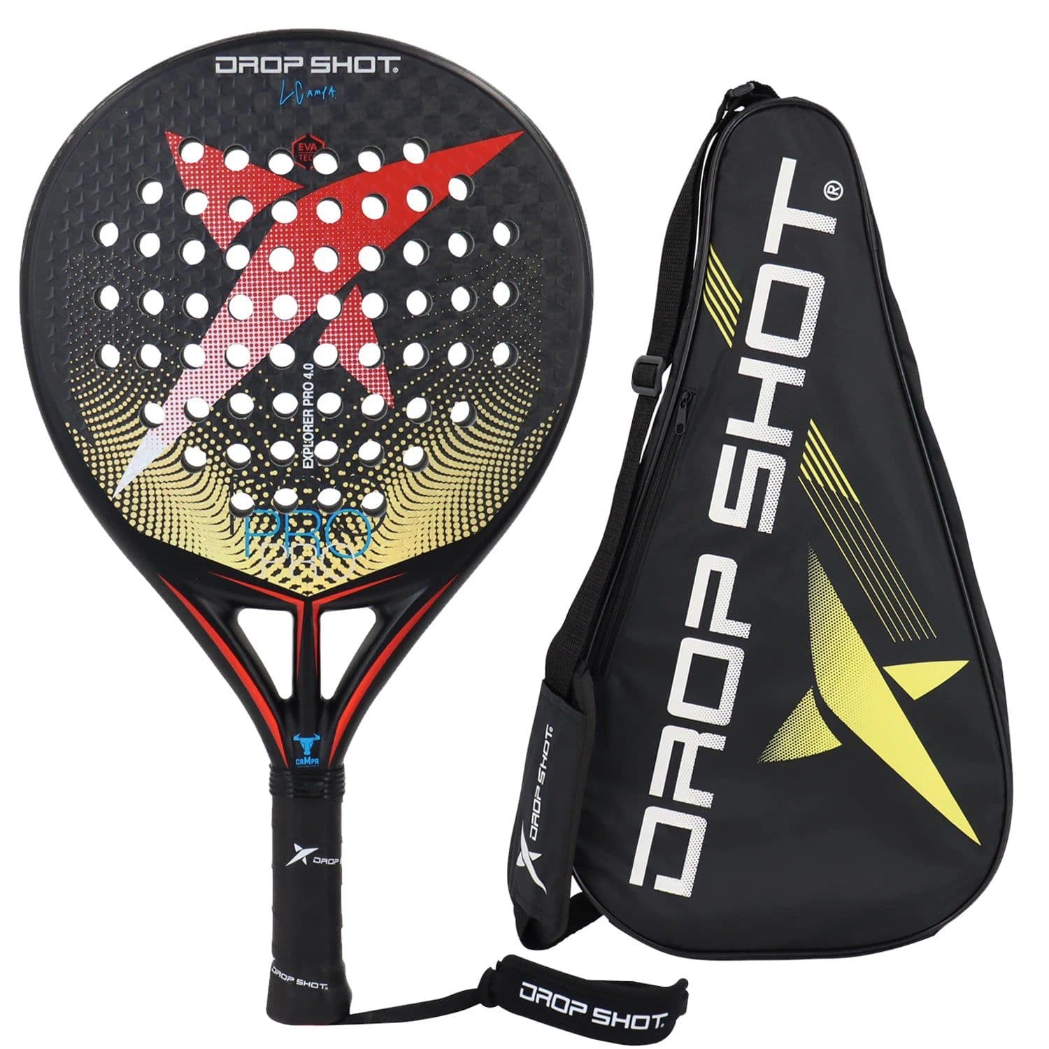 image-Padel Tennis Racket Full Carbon/12k Carbon with Protection Tape Padel Rackets EVA Padel Raqueta with Cover