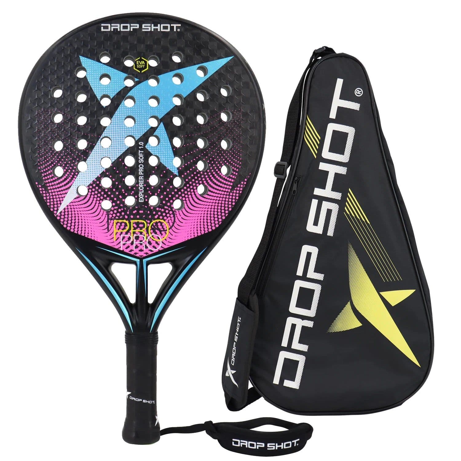 image-Padel Tennis Racket Full Carbon/12k Carbon with Protection Tape Padel Rackets EVA Padel Raqueta with Cover