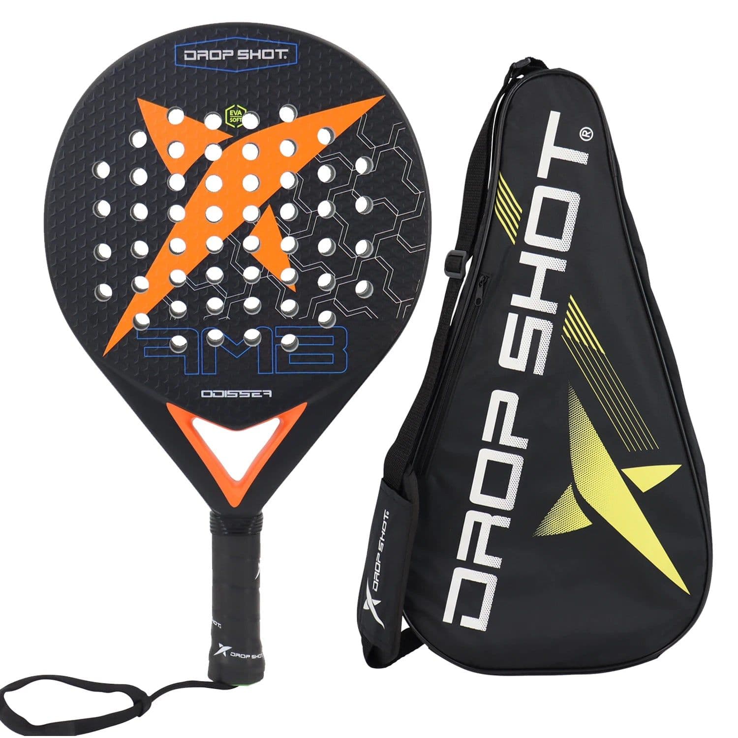 image-Padel Tennis Racket Full Carbon/12k Carbon with Protection Tape Padel Rackets EVA Padel Raqueta with Cover