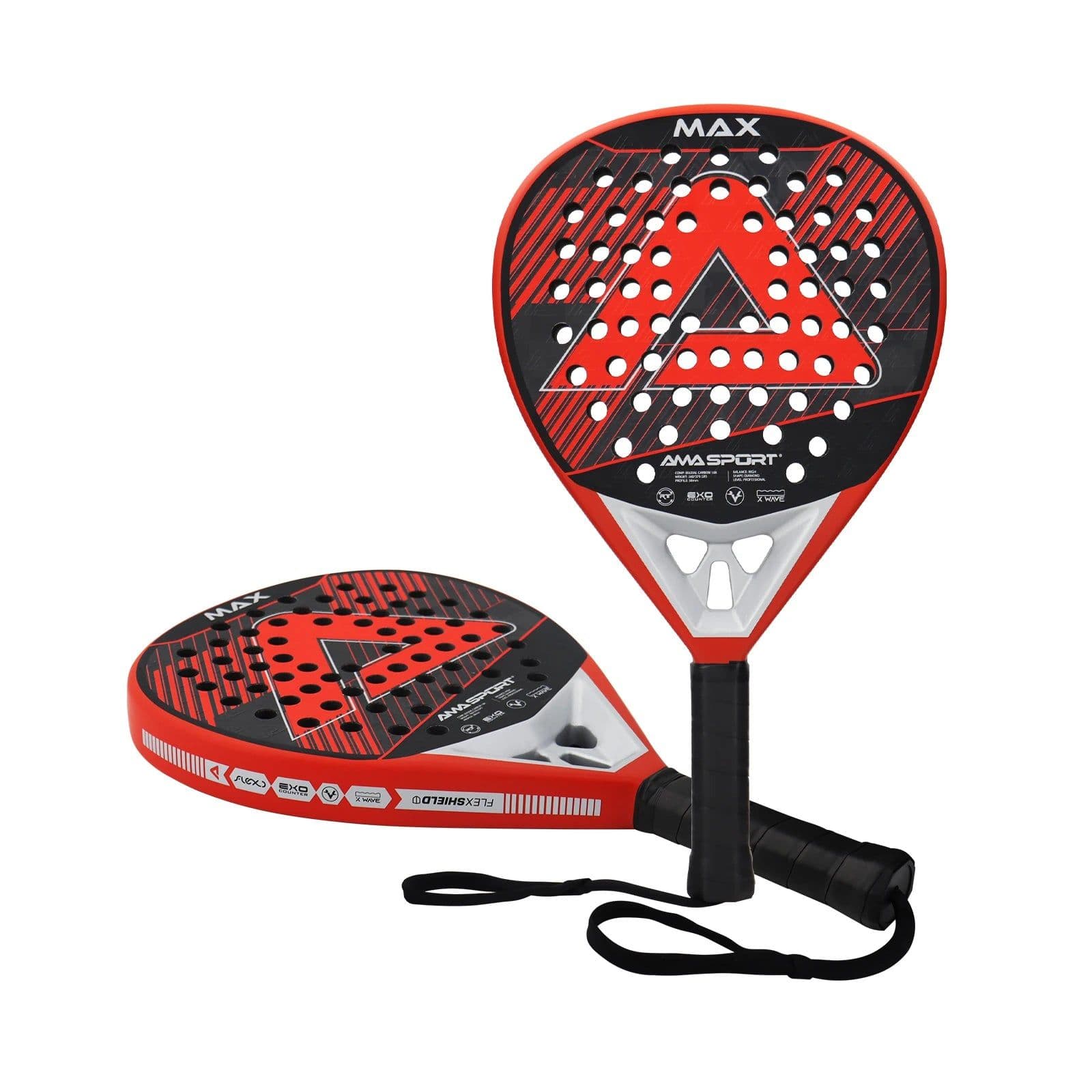 image-Padel Racket 18K Carbon Small Sweet Spot High Balance Padel Paddle Diamond Shape for Advanced Players Paddle Racket