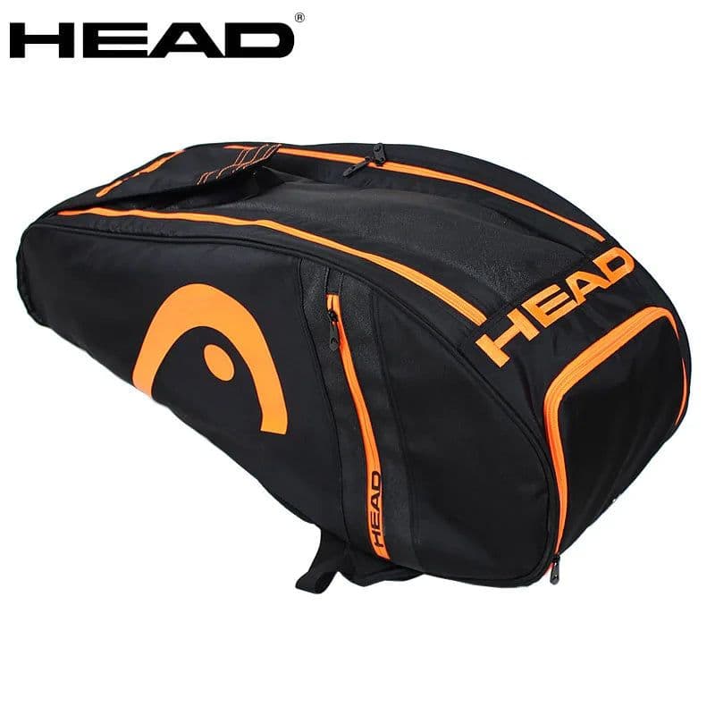 image-Portable Original HEAD Tennis Backpack 4 Pack Large Capacity Squash Padel Beach Tennis Racket Bag Men Raquete Tenis Shoulder Bag
