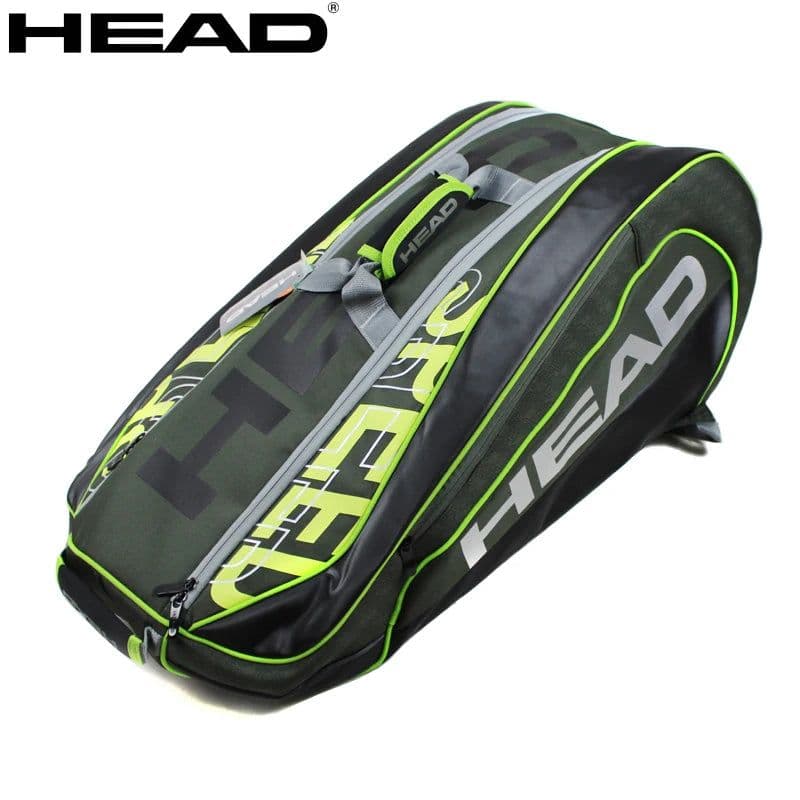 image-Portable Original HEAD Tennis Backpack 4 Pack Large Capacity Squash Padel Beach Tennis Racket Bag Men Raquete Tenis Shoulder Bag