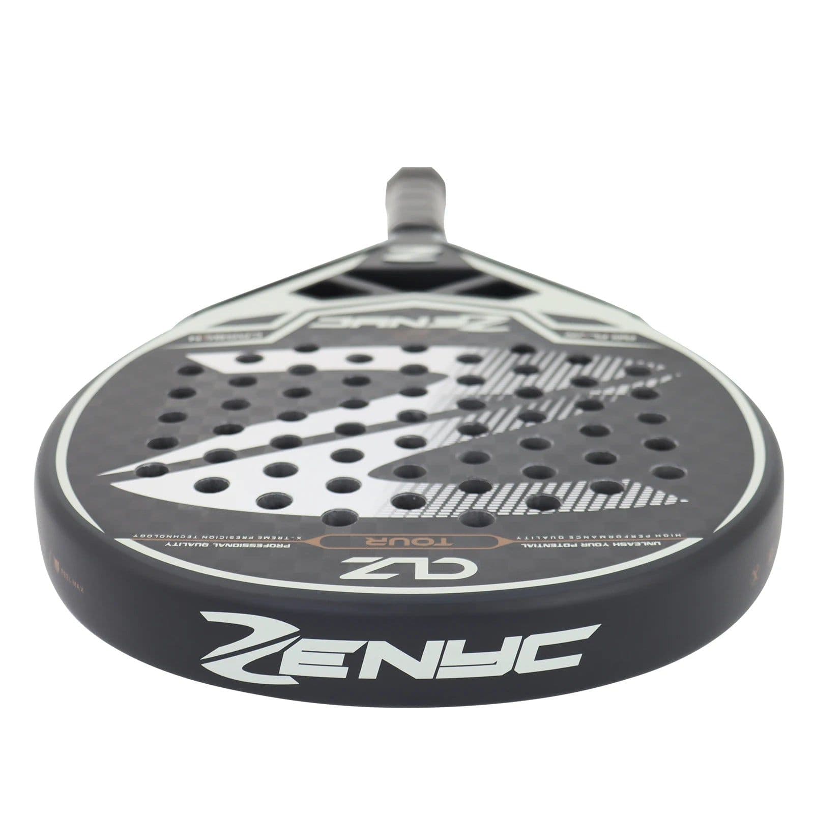 image-Teardrop-shaped Padel Racket 12K Carbon Fiber Surface with EVA Memory Flex Foam Core for Beginner Padel Tennis Racquets