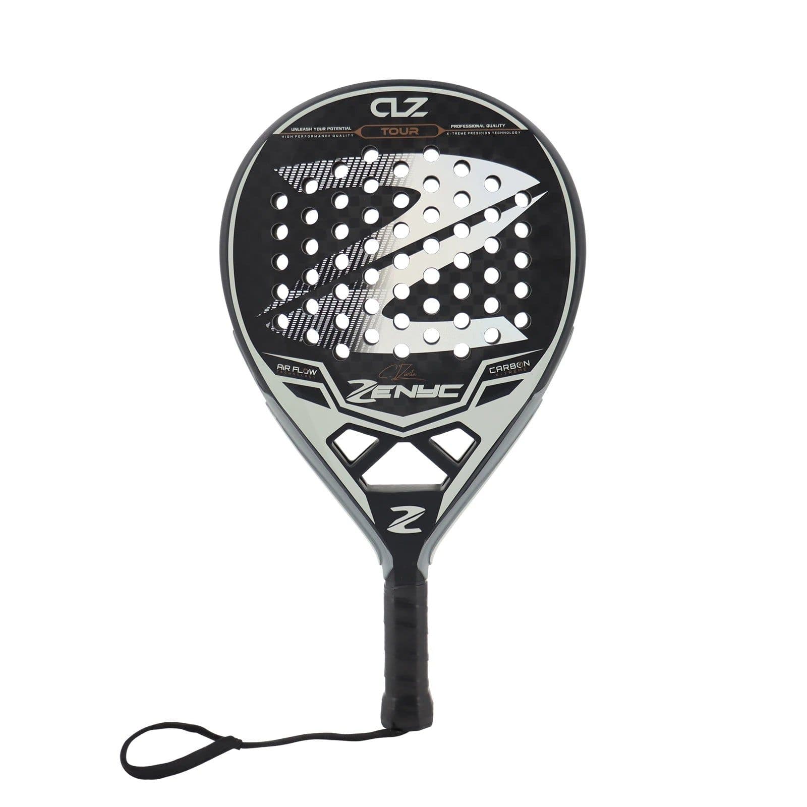 image-Teardrop-shaped Padel Racket 12K Carbon Fiber Surface with EVA Memory Flex Foam Core for Beginner Padel Tennis Racquets