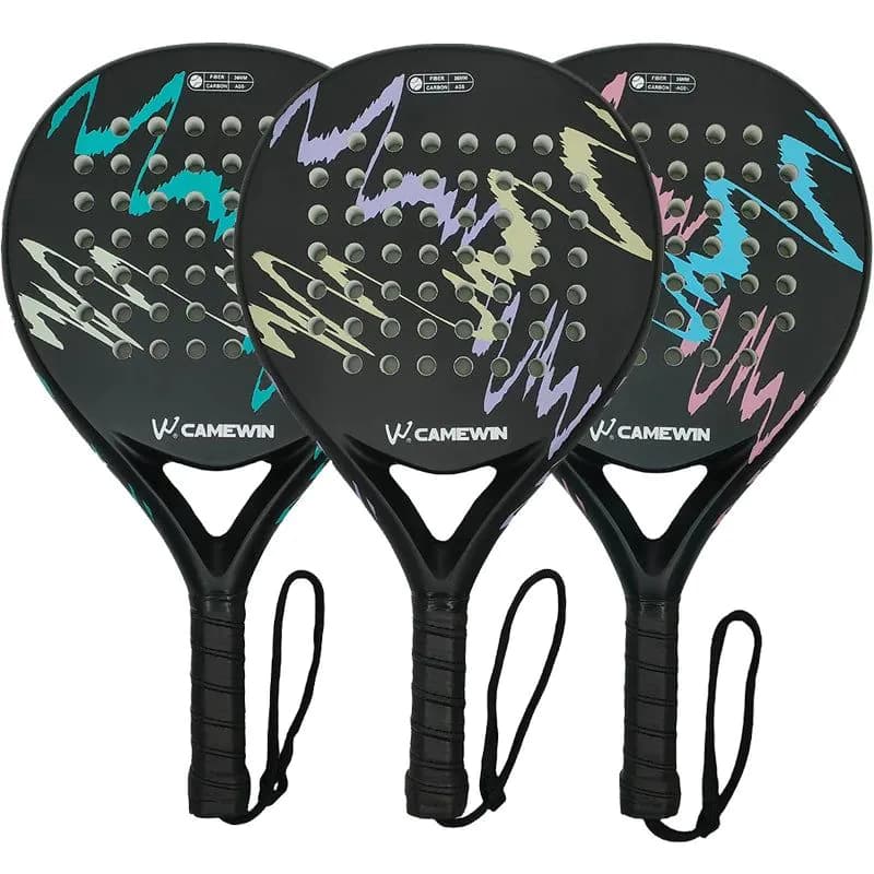 image-Padel racket Paddle racket 100% carbon fiber EVA elastic memory foam core Lightweight tennis racket Carbon fiber padel racket
