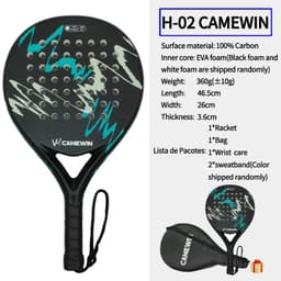 image-Padel racket Paddle racket 100% carbon fiber EVA elastic memory foam core Lightweight tennis racket Carbon fiber padel racket