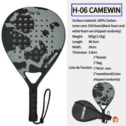 image-Padel racket Paddle racket 100% carbon fiber EVA elastic memory foam core Lightweight tennis racket Carbon fiber padel racket