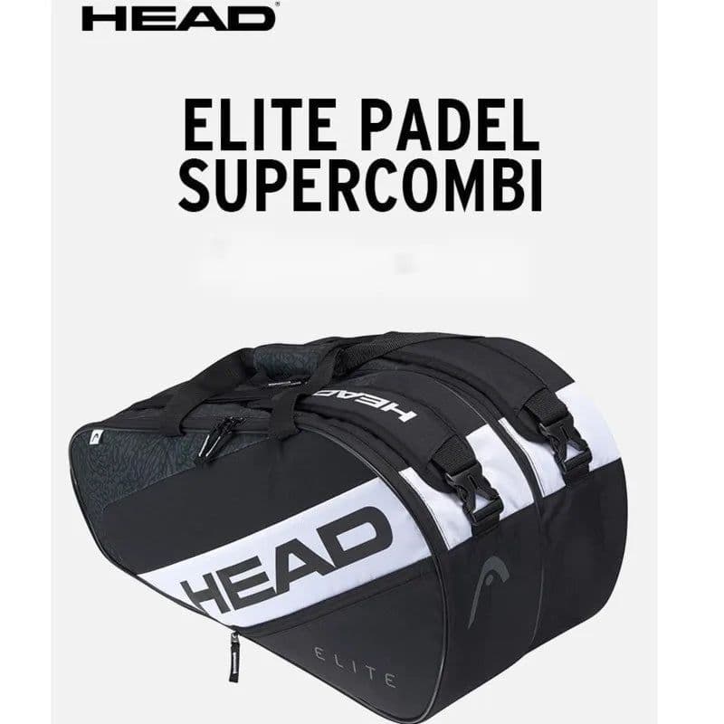 image-2023 HEAD Elite Padel Supercombi Series Padel Backapck Men Women Beach Tennis Racquet Padel Bag 3 Racquets Padel Tennis Handbag