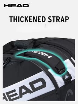 image-2023 HEAD Elite Padel Supercombi Series Padel Backapck Men Women Beach Tennis Racquet Padel Bag 3 Racquets Padel Tennis Handbag