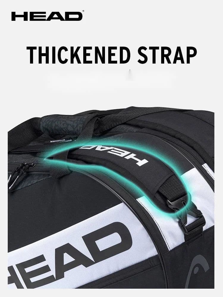 image-2023 HEAD Elite Padel Supercombi Series Padel Backapck Men Women Beach Tennis Racquet Padel Bag 3 Racquets Padel Tennis Handbag