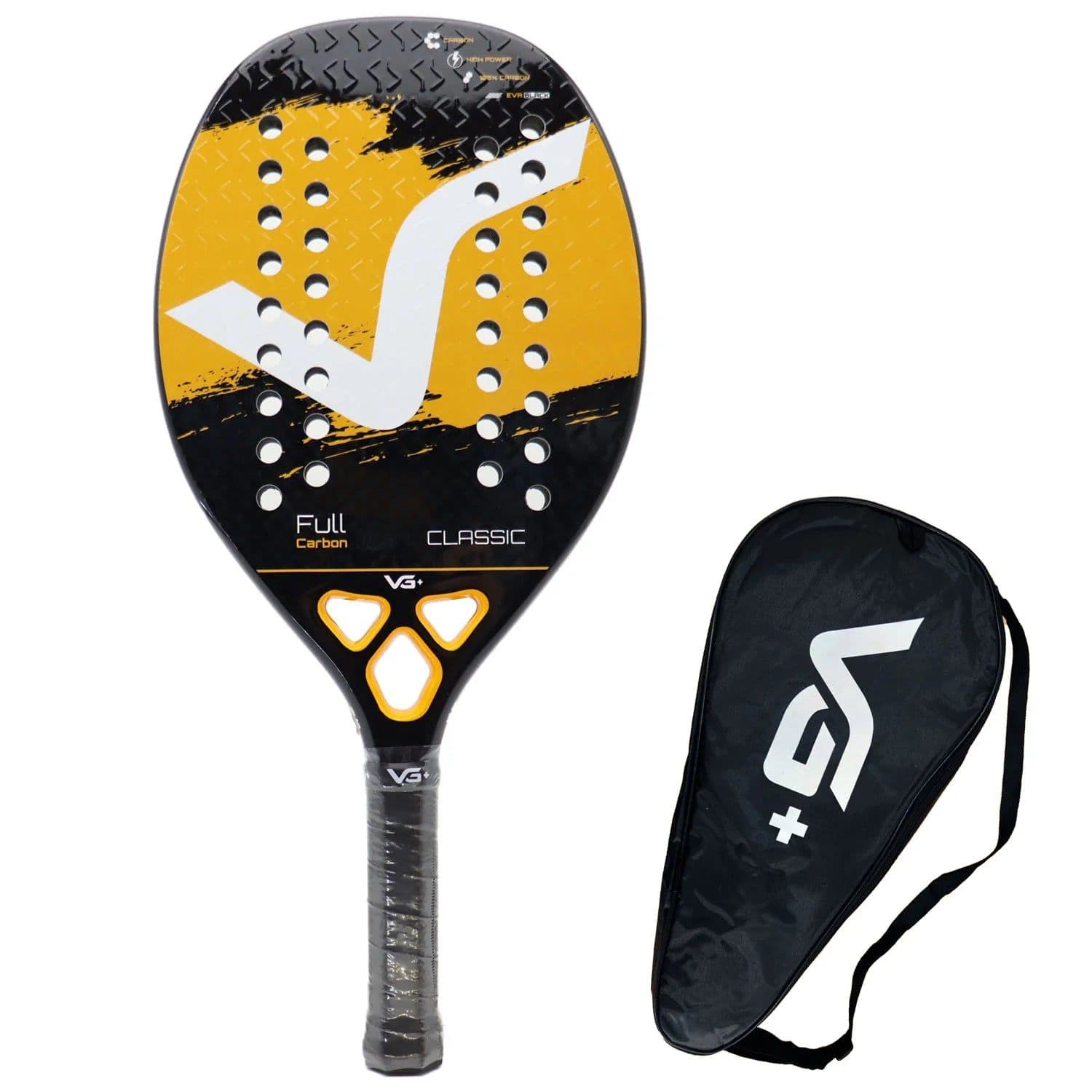 image-High Quality Pro Racket Beach Tennis Full/12K/Kevlar Carbon Shiny EVA SOFT with Cover Bag Padel Paddle Racket