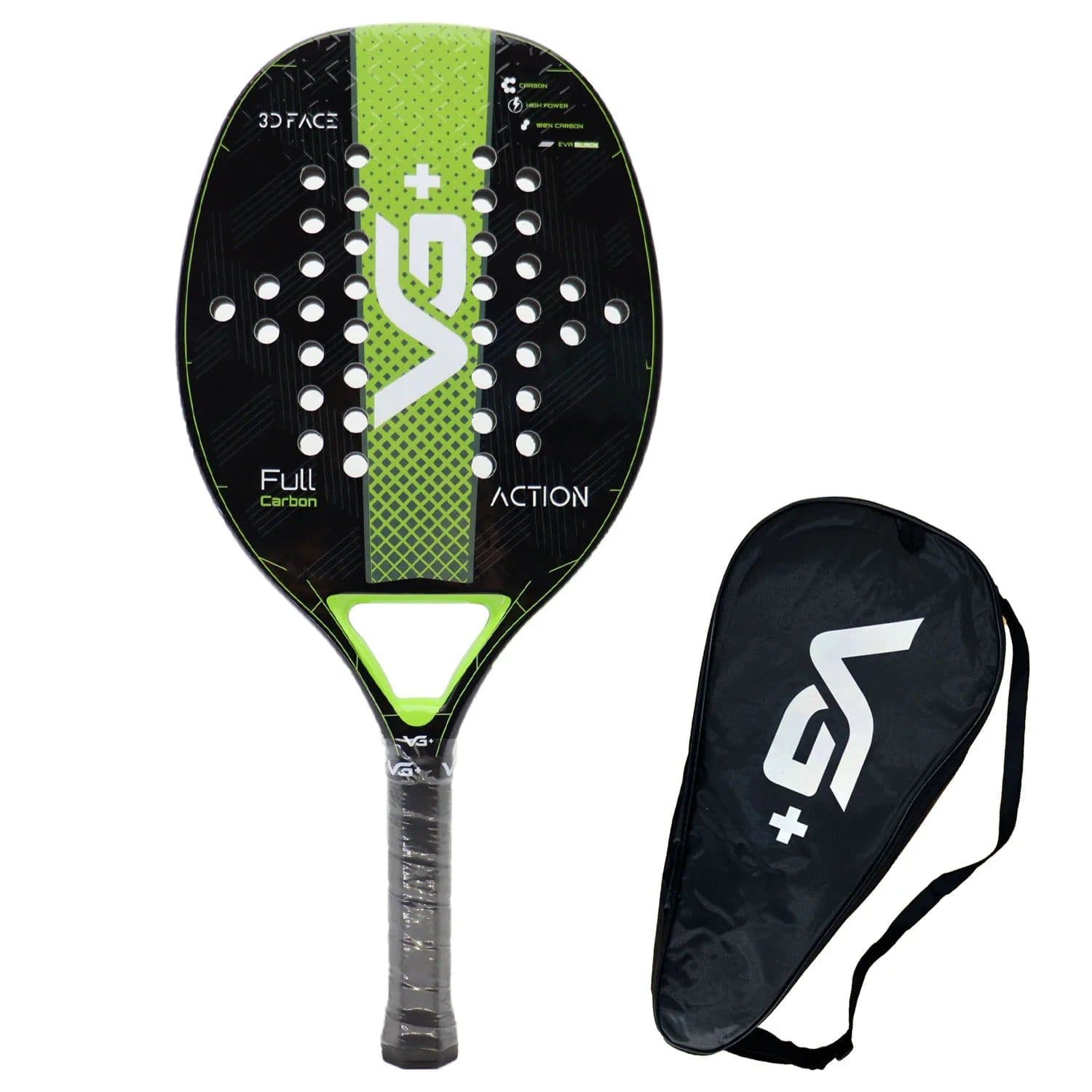 image-High Quality Pro Racket Beach Tennis Full/12K/Kevlar Carbon Shiny EVA SOFT with Cover Bag Padel Paddle Racket