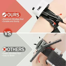 image-Tactical First Aid Military Rotary Pressure CAT Aluminum Rod Tourniquet Hiking Militar Camping Survival Gear Molle Rescue Tool