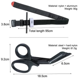 image-Tactical First Aid Military Rotary Pressure CAT Aluminum Rod Tourniquet Hiking Militar Camping Survival Gear Molle Rescue Tool