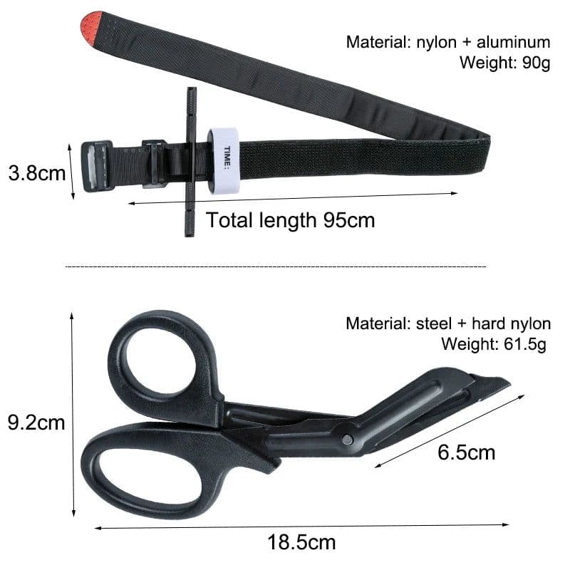 image-Tactical First Aid Military Rotary Pressure CAT Aluminum Rod Tourniquet Hiking Militar Camping Survival Gear Molle Rescue Tool