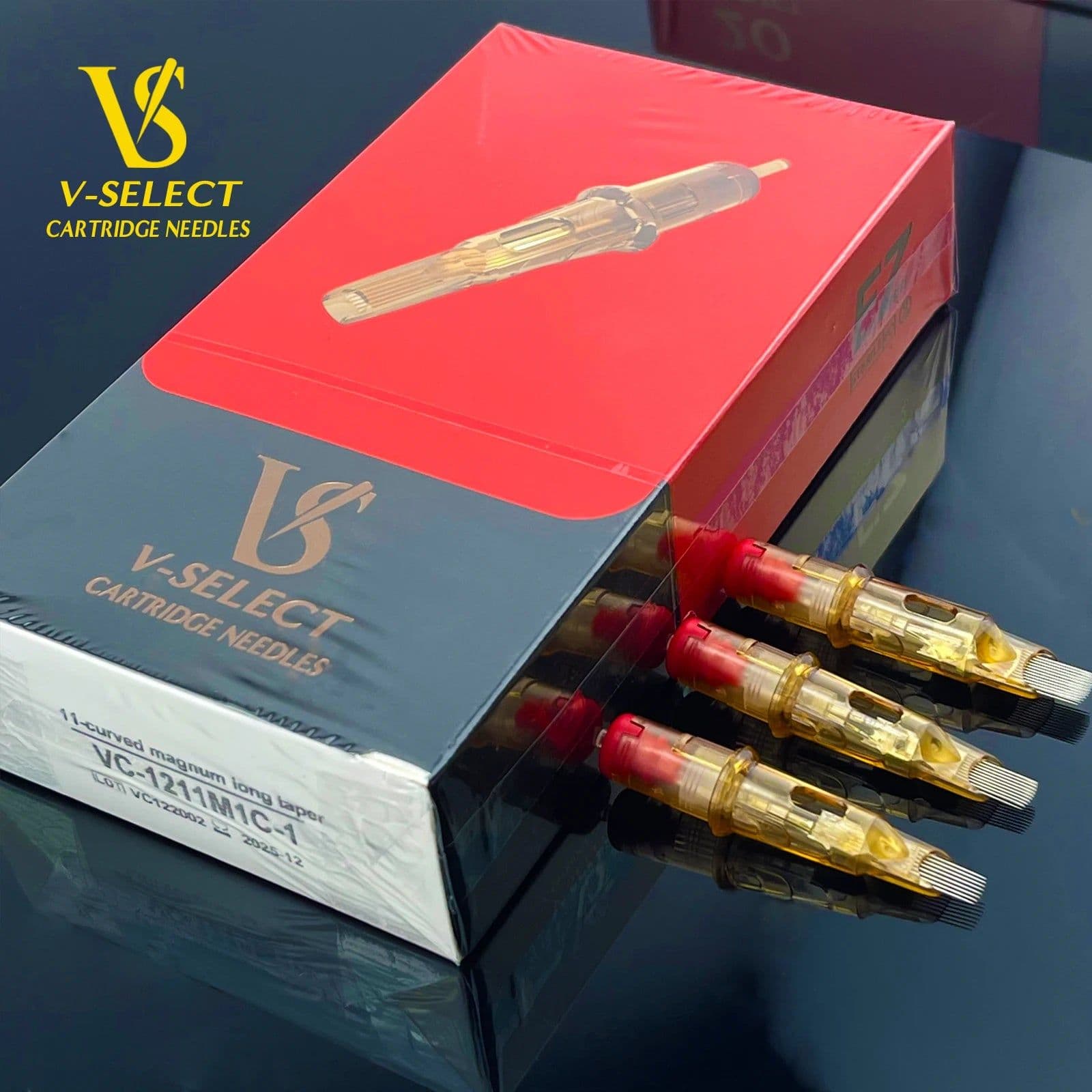 image-EZ V-Select Tattoo Cartridge Needles #10 0.30mm bugpin Curved Magnum Round Magnum Disposable Tattoo Needle Supplies 20pcs/Box