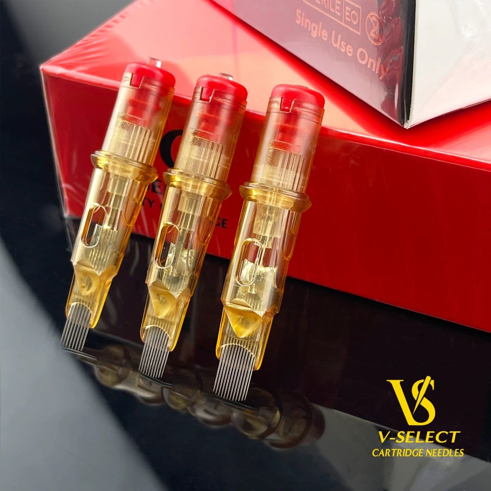 image-EZ V-Select Tattoo Cartridge Needles #10 0.30mm bugpin Curved Magnum Round Magnum Disposable Tattoo Needle Supplies 20pcs/Box