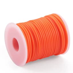 image-Pandahall 2mm 3mm 4mm Hollow Pipe Tubuing Rubber Cord with 1mm/1.5mm/2mm Hole Solid Rubber Tube Cord with Plasic Spool F80
