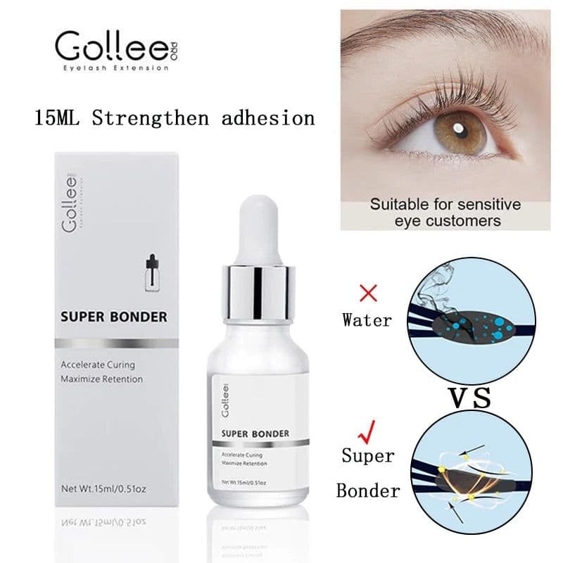 image-Gollee Glue Eyelashes 0.5s eyelash extensions professional eyelash adhesive Waterproof lashes supplies for Salon Eyelash glue